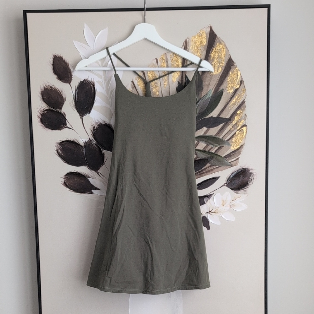 HALARA Olive Green Camisole Dress